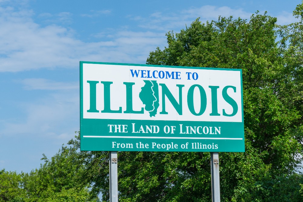 Welcome to Illinois sign