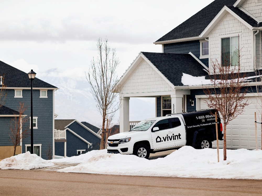 Vivint truck at home