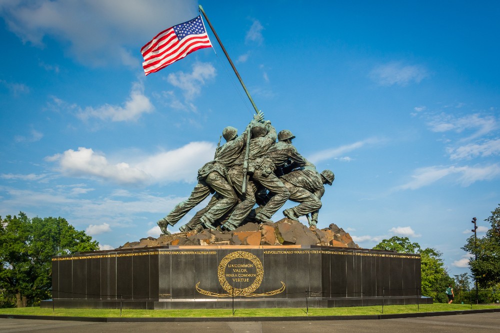 U.S. Marine Corps War Memorial in Arlington, Virgina.