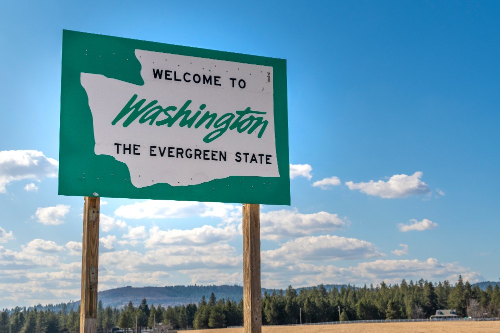 Washington state road sign.