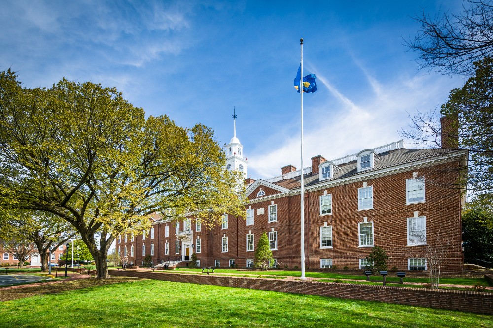 Delaware state capitol building in Dover