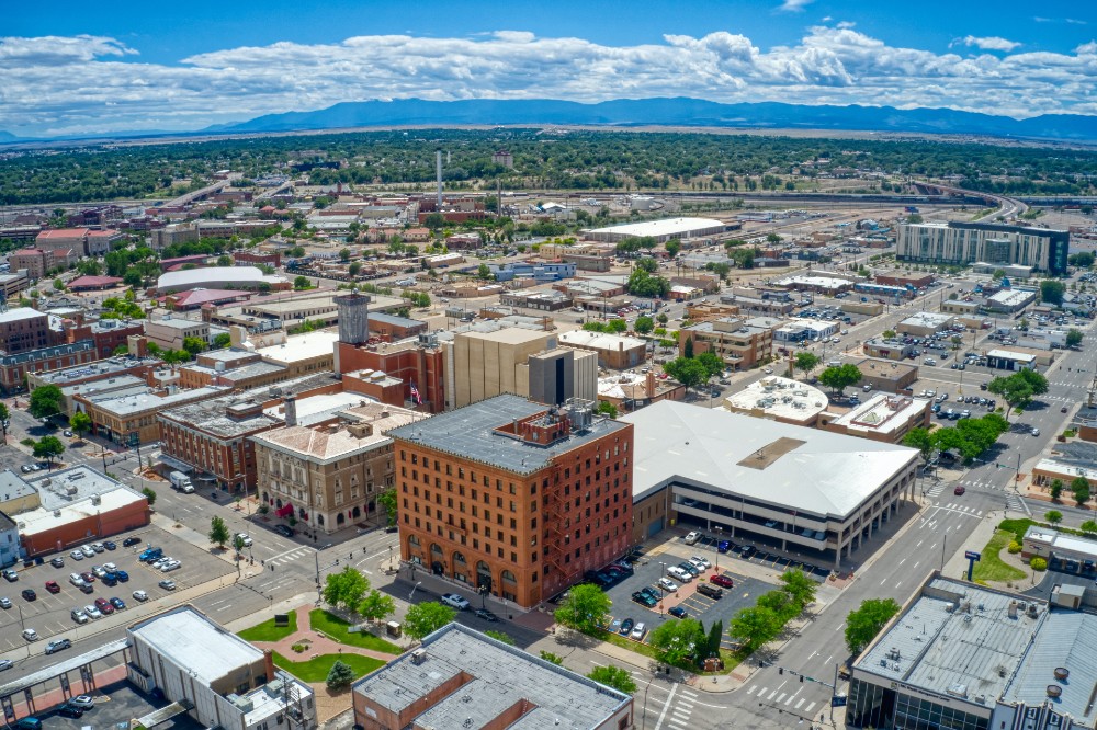 Downtown Pueblo Colorado during summer