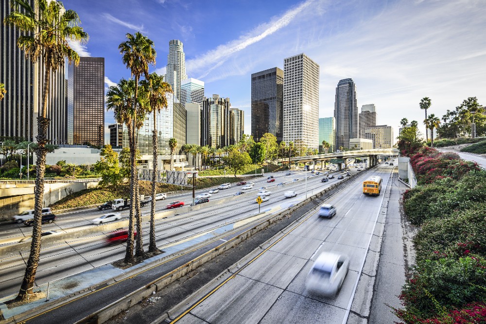 Los Angeles, California, downtown cityscape