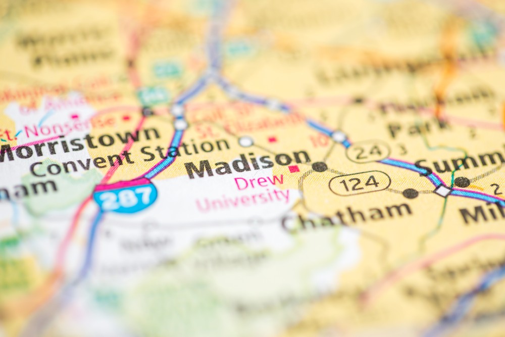 Madison, New Jersey on map