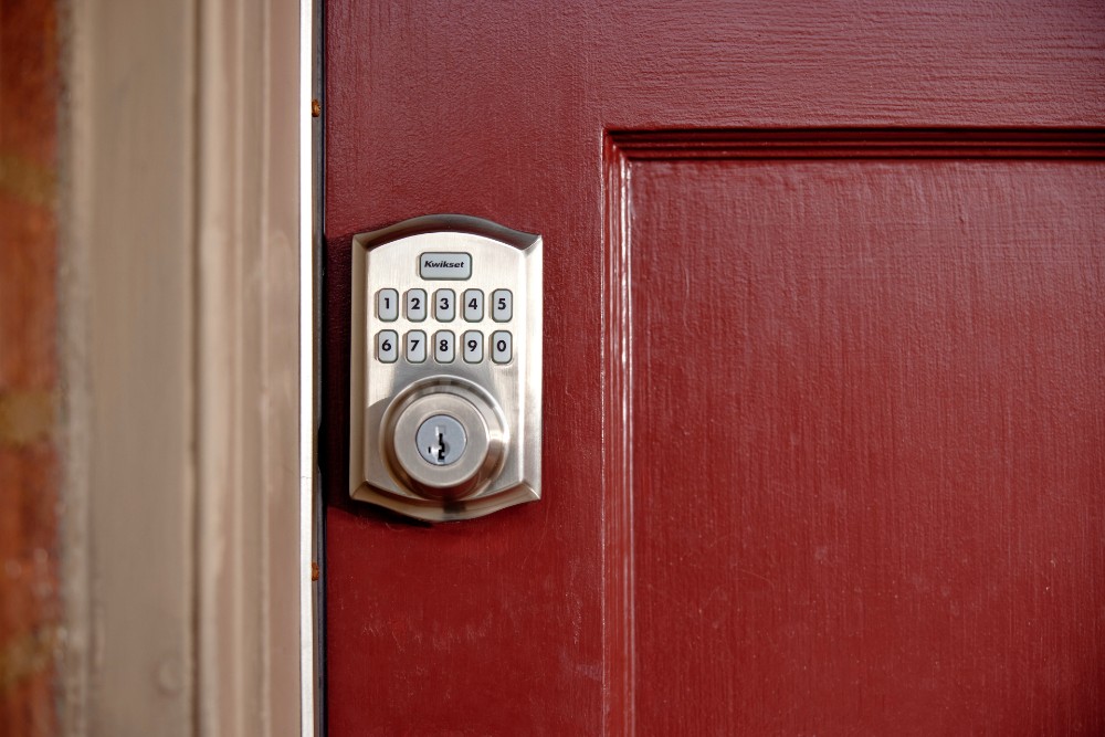 Vivint smart door lock.