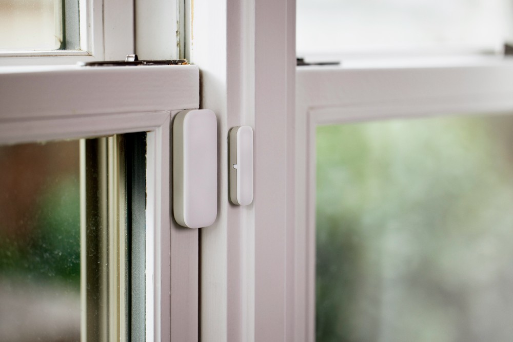 Vivint Window Sensor installed in a customer's home.