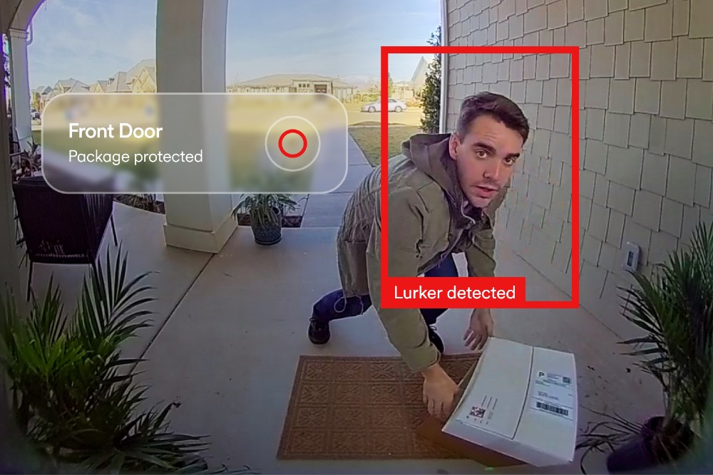 Package protected notification in the Vivint app.