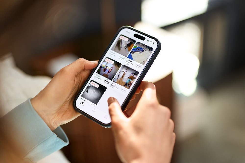 Overview of videos in the Vivint app.