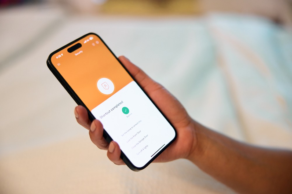 View of the Vivint app on a phone screen.
