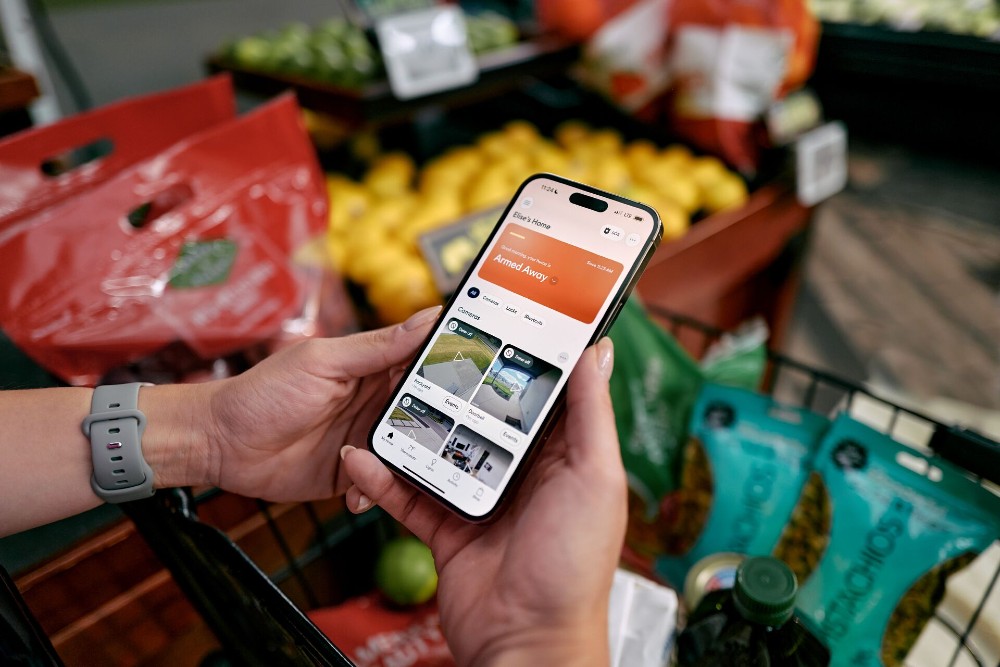 Camera feeds as seen through the Vivint app.