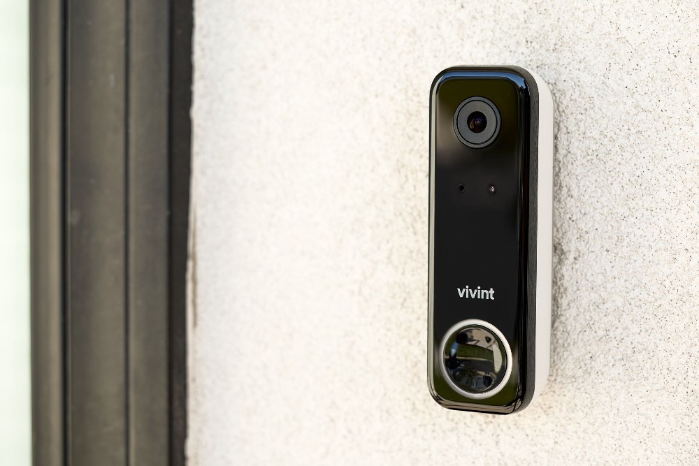 Closeup of the Vivint Doorbell Camera Pro.