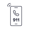 Icon of an emergency call