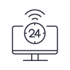 Icon of a monitoring center computer