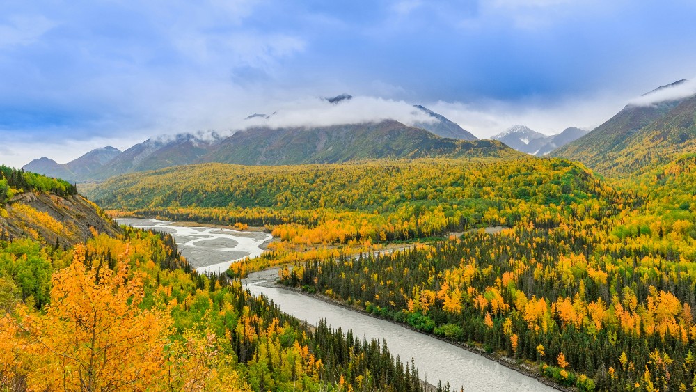 View of an Alaskan mountain.