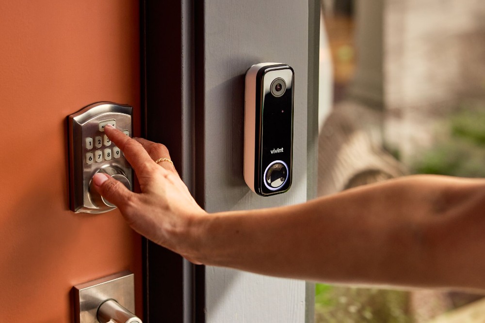 Vivint Smart Lock and Doorbell Camera.