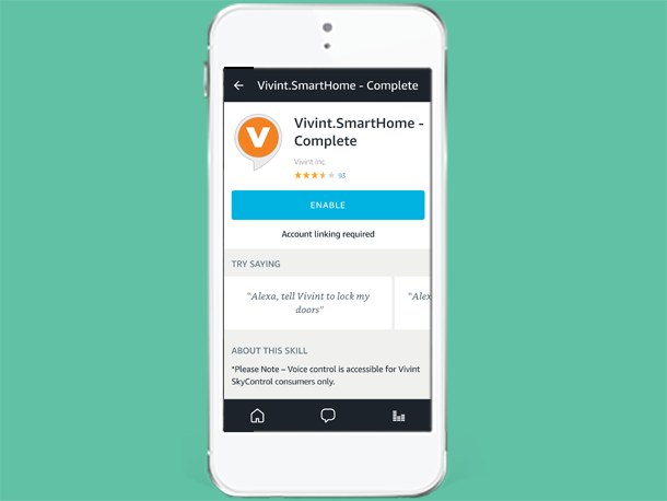 Amazon Alexa - Enable Vivint Skill