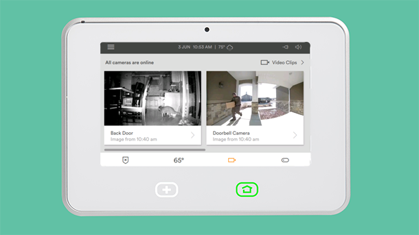 View vivint store cameras on tv