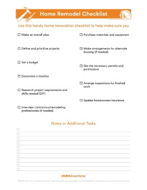 home renovation remodel checklist