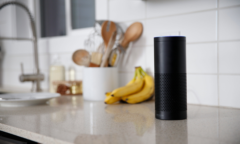 Amazon Echo in the kitchen