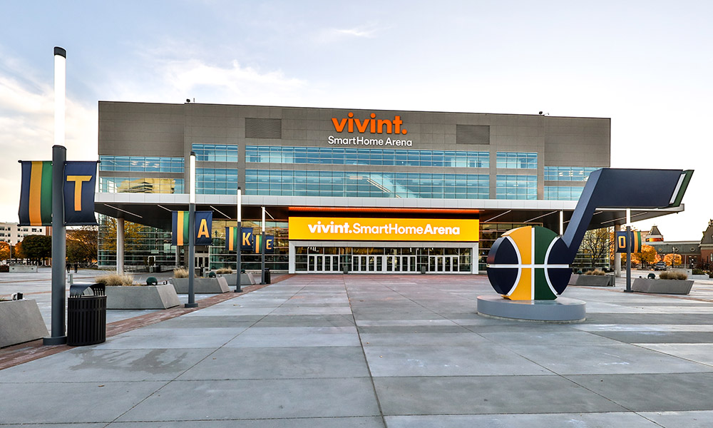 Vivint Arena Exterior Evening