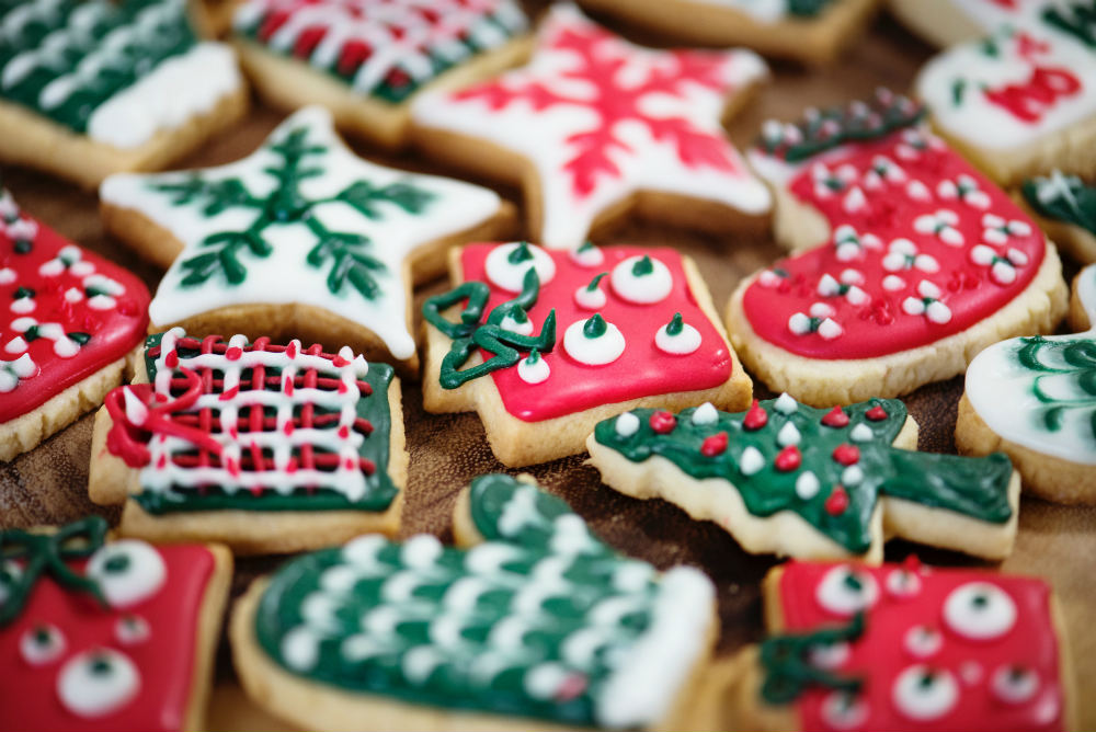 christmas cookies on plate