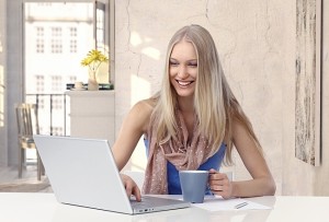 Women using a  laptop