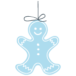 blue gingerbread man