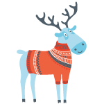 blue reindeer