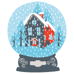 blue snowglobe