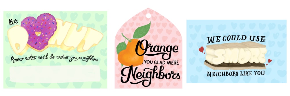 Free Valentine's Day printables for neighbor gifts