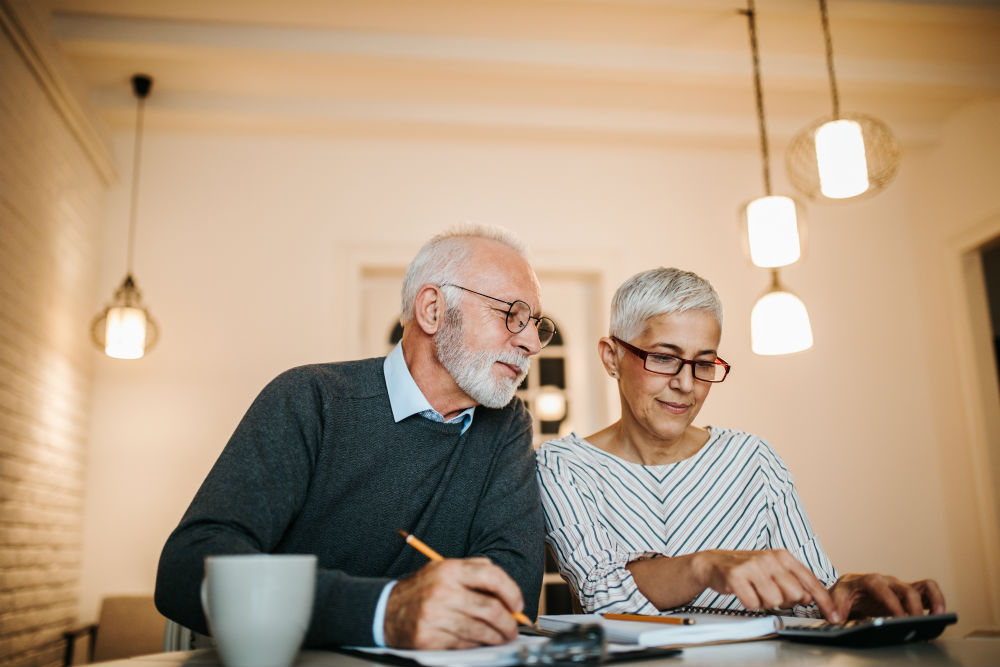 Older Couple Budgeting