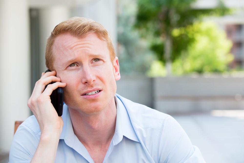 Man talking on a cellphone