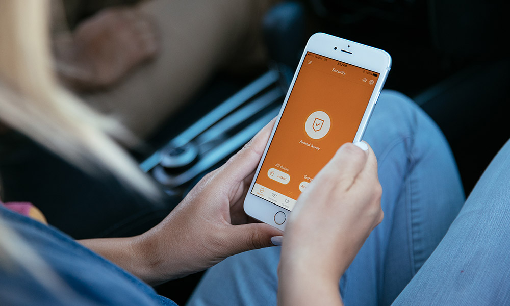 Remotely control and arm your home security system with the Vivint Smart Home app.