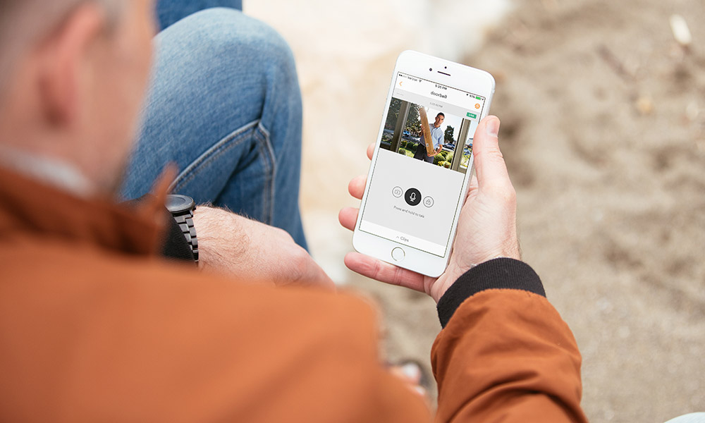 doorbell camera feed on mobile app