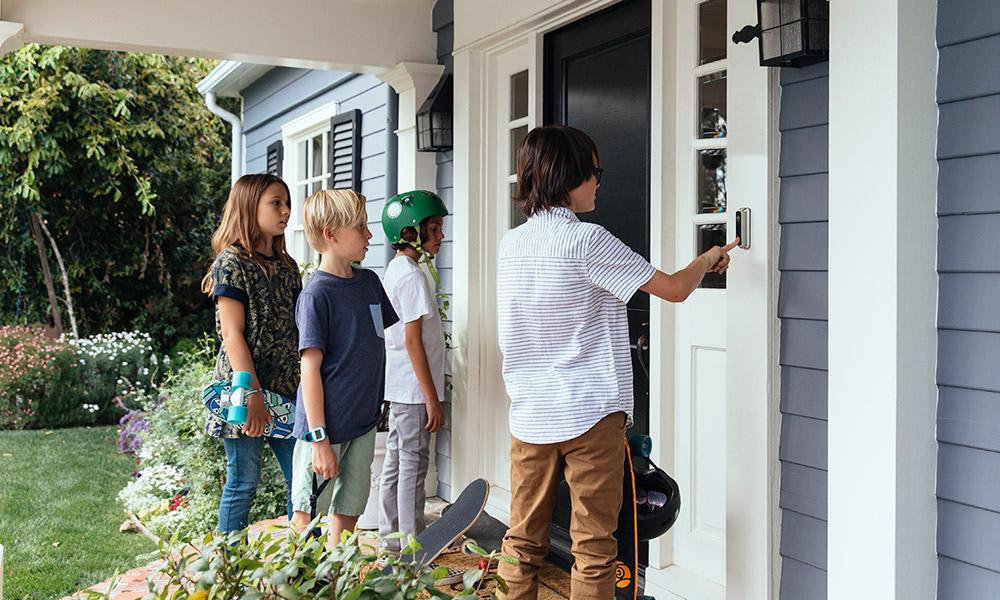 Children using the Vivint doorbell camera