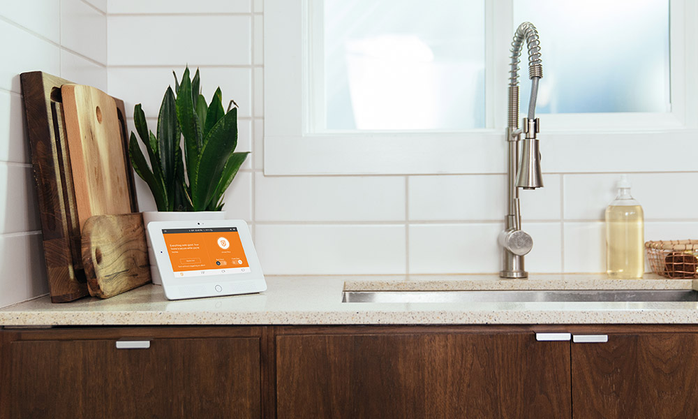 Vivint glance display in the kitchen