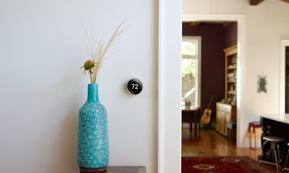 Nest Thermostat in an open space