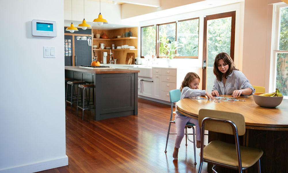 Vivint Smart Hub panel in the kitchen