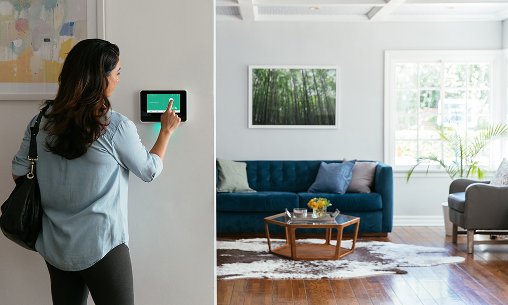 Women using Vivint Smart Hub